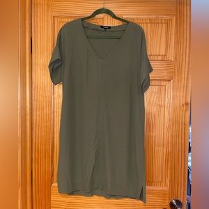 Madewell Beach Army Green Tunic Dress size M